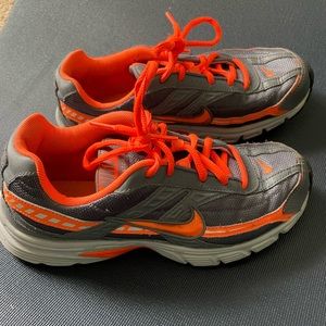 SOLD Neon orange and grey Nike shoes